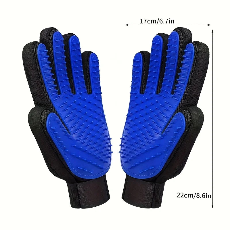 2PCS Pet Grooming Gloves, Hair Removal Gloves with Hair Removal and