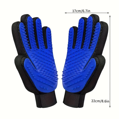 2PCS Pet Grooming Gloves, Hair Removal Gloves with Hair Removal and