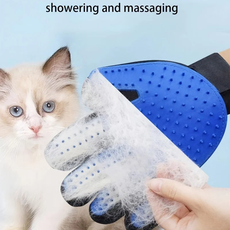 2PCS Pet Grooming Gloves, Hair Removal Gloves with Hair Removal and