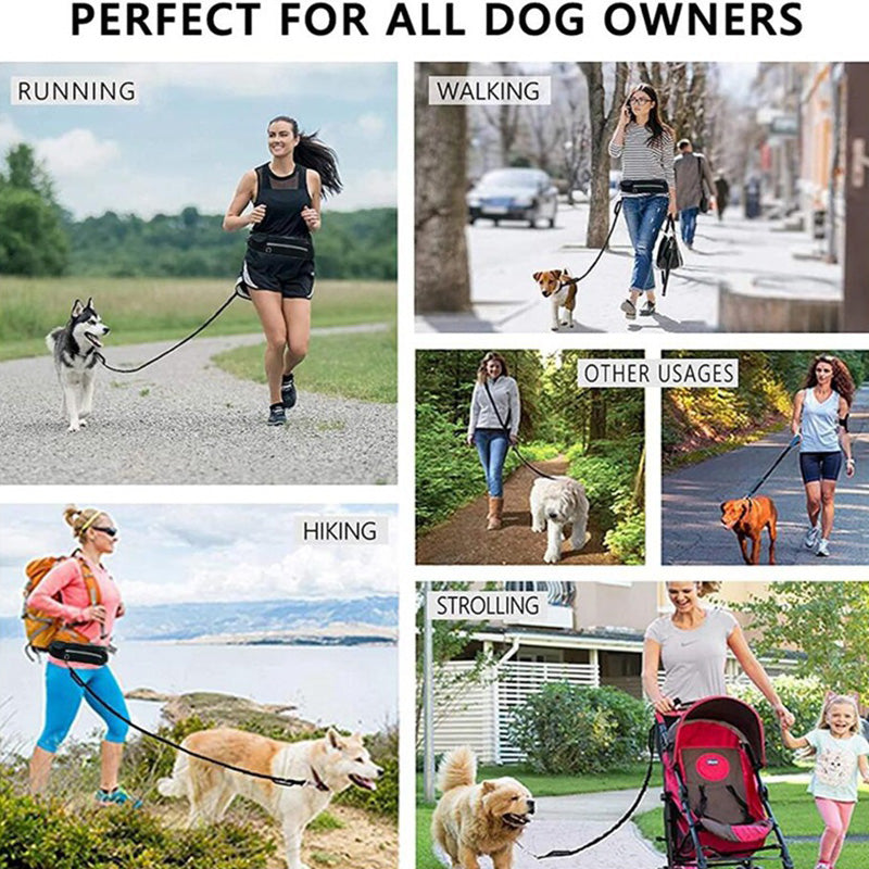 Hands Free Dog Leash Pet Walking And Training Belt With Shock